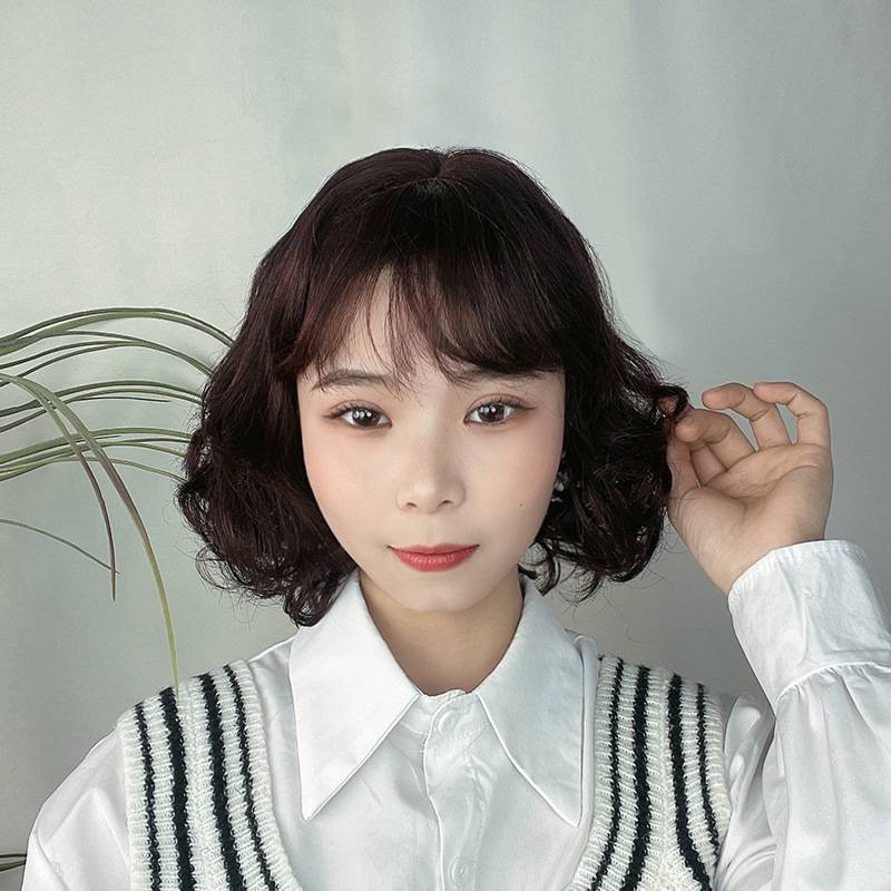 Southeast Asian cargo source wigs of long shoulder shoulder short hair corn hot air bangs cross -borders cross -border e -commerce