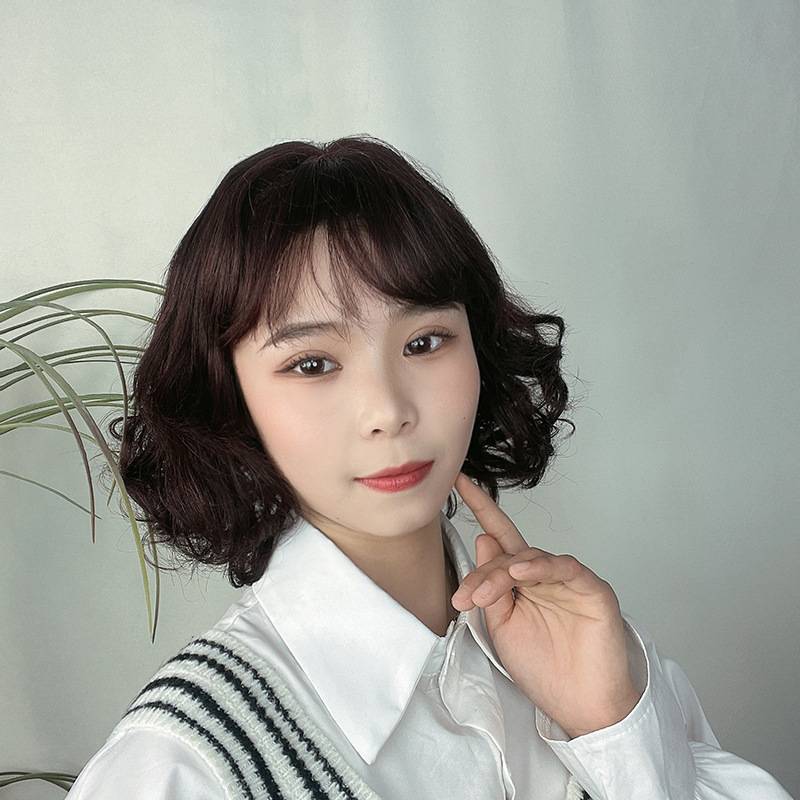 Southeast Asian cargo source wigs of long shoulder shoulder short hair corn hot air bangs cross -borders cross -border e -commerce
