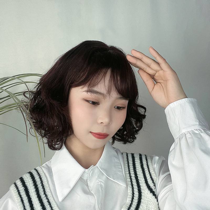 Southeast Asian cargo source wigs of long shoulder shoulder short hair corn hot air bangs cross -borders cross -border e -commerce