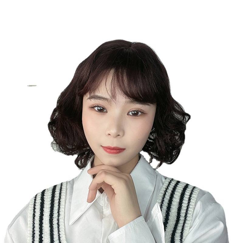Southeast Asian cargo source wigs of long shoulder shoulder short hair corn hot air bangs cross -borders cross -border e -commerce
