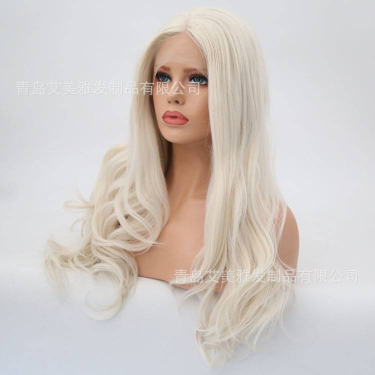 Wigs in European and American fashion are divided into large wave curly hair lace fibrous fibrous wig manufacturers supply and marketing