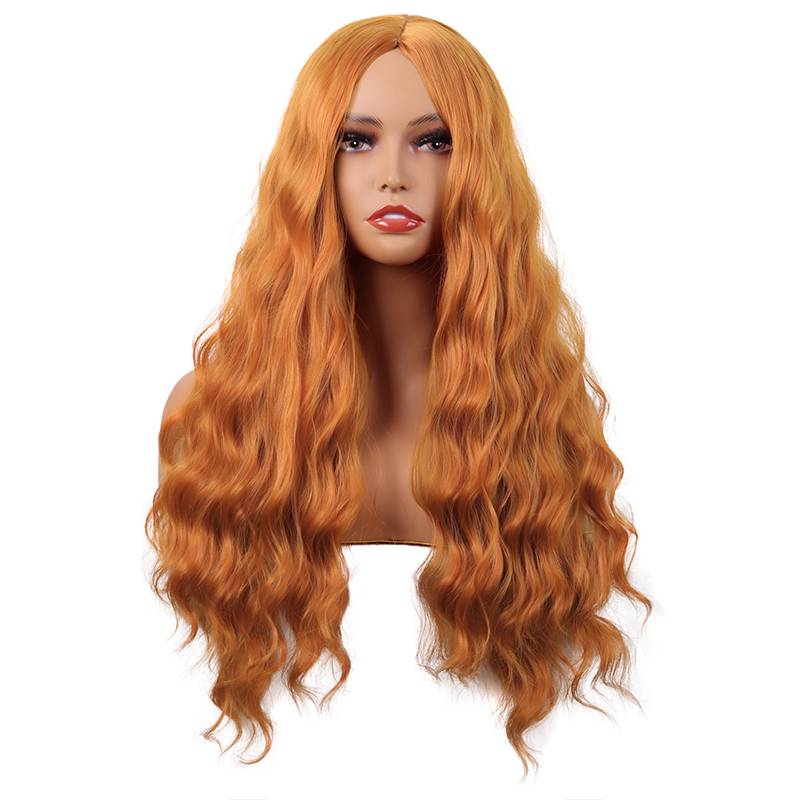 Cos big female woman animated high-level silk fluffy lolita long long enough gold orange in the full set