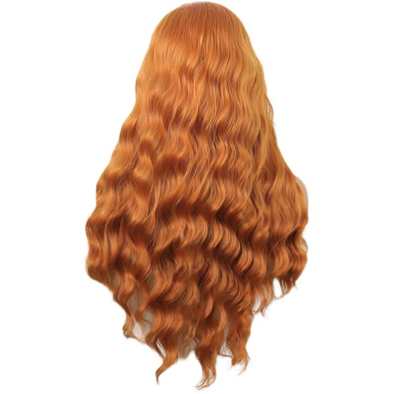 Cos big female woman animated high-level silk fluffy lolita long long enough gold orange in the full set