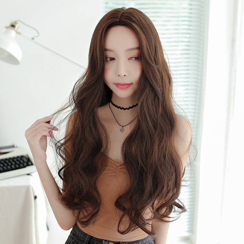 New product wig women are long curly curly hair, big waves, fashion realistic fibrous head sleeve spot