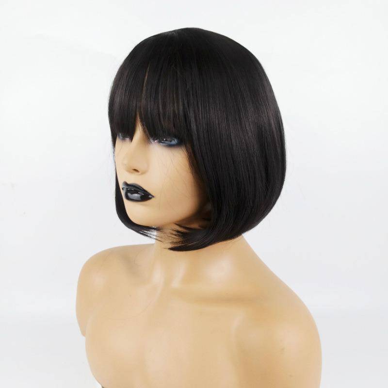 European and American wig BOBO wig female Qi Liu Haipo head short straight hair chemical fiber wigs overseas delivery supply