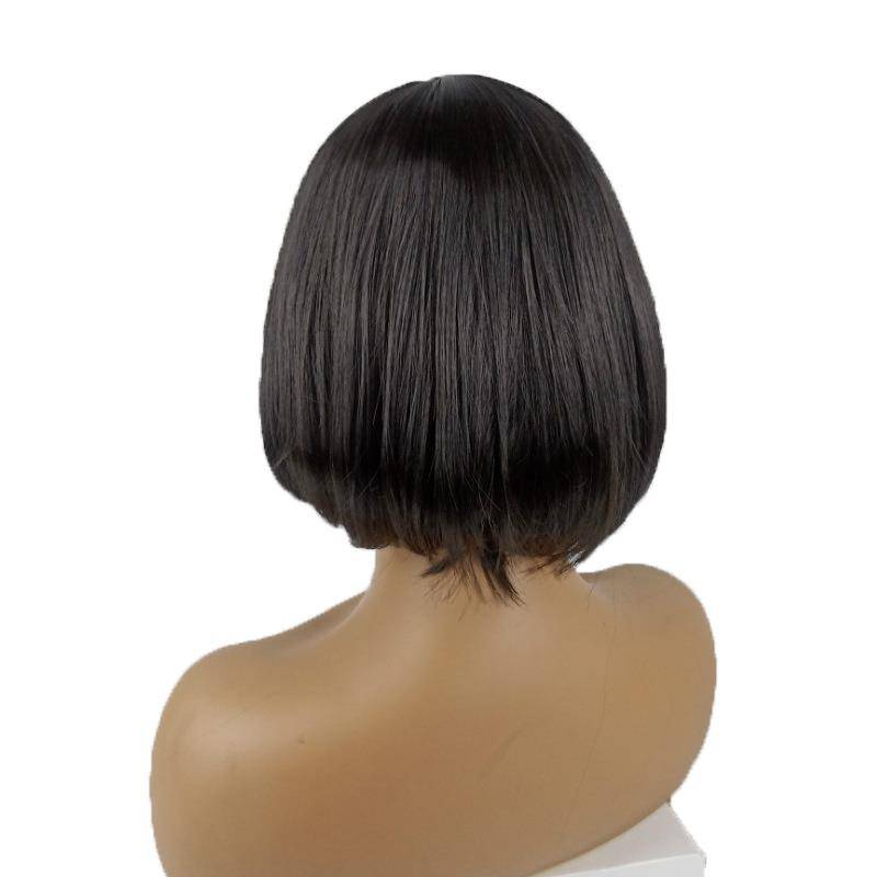 European and American wig BOBO wig female Qi Liu Haipo head short straight hair chemical fiber wigs overseas delivery supply