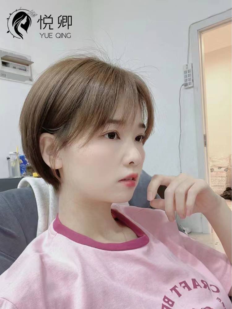 Wigs female short hair reduction short BOBO naturally hair natural hair new all -real people hair skin care antibacterial antibacterial full set