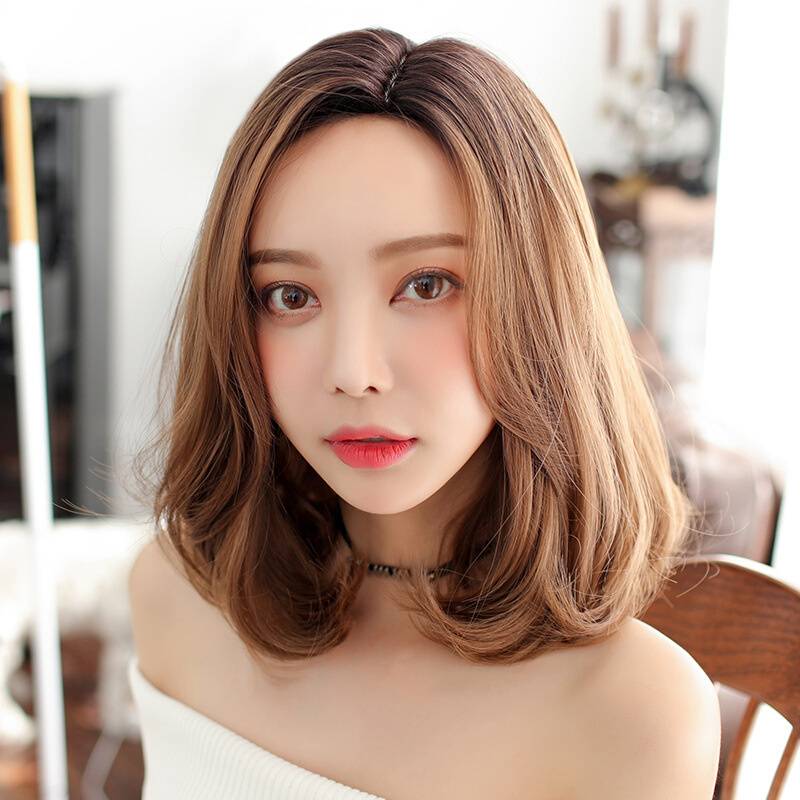 Wigs female short hair fluffy natural buckle grip curly curly hair full wigs and no bangs in the whole wig