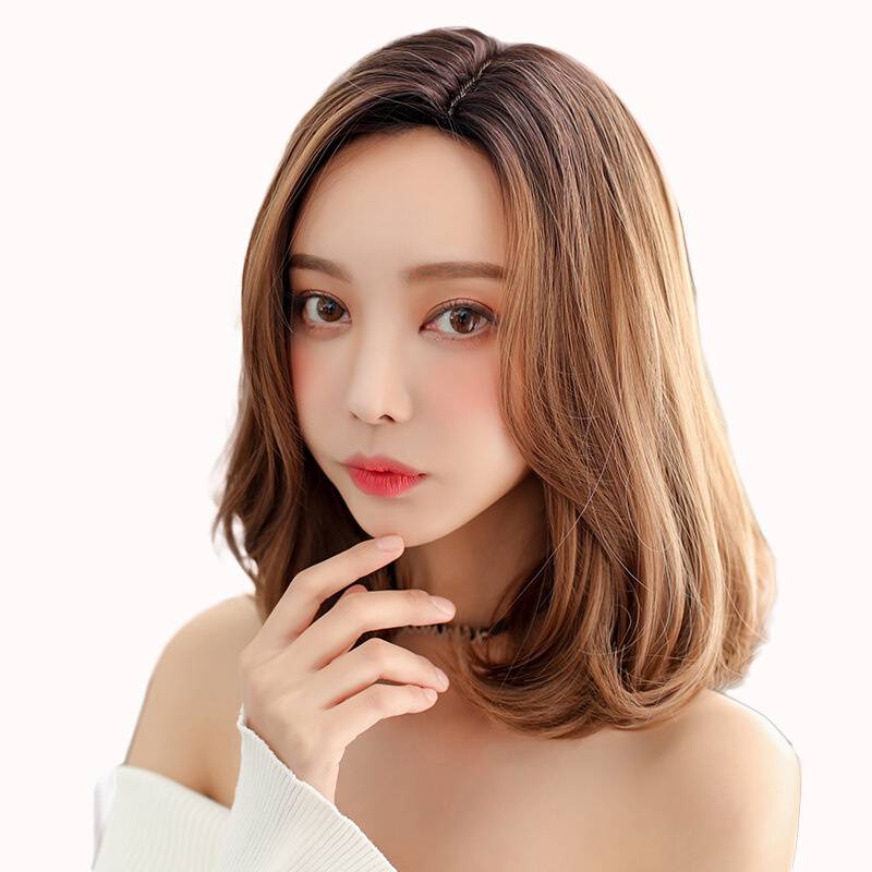 Wigs female short hair fluffy natural buckle grip curly curly hair full wigs and no bangs in the whole wig