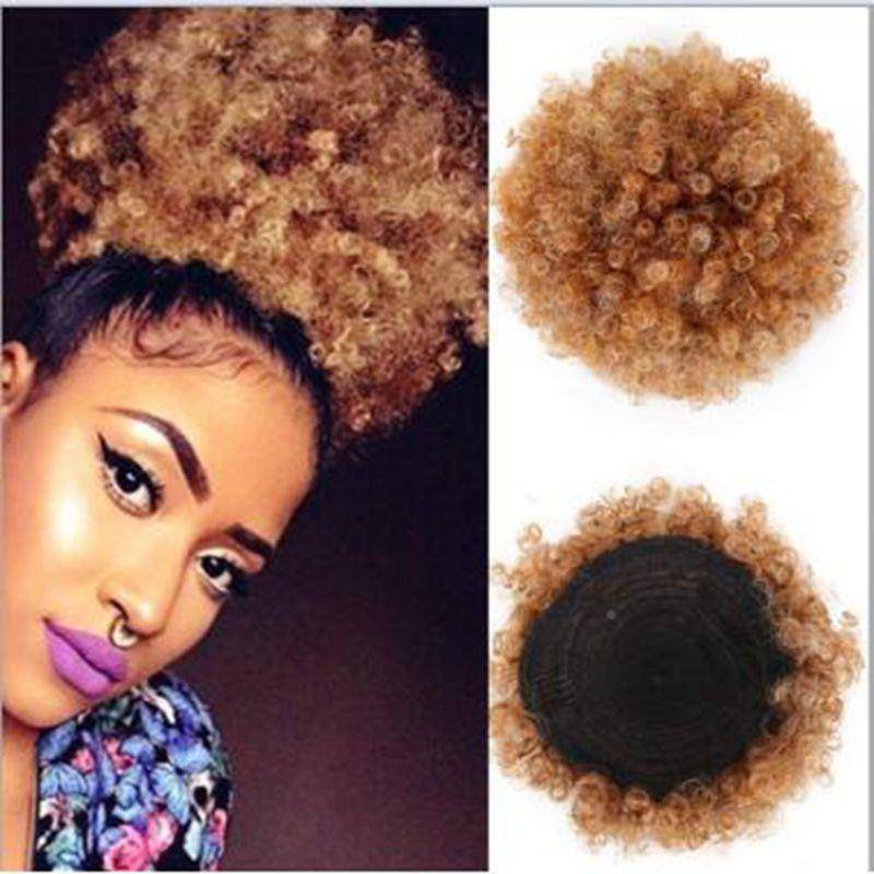 Direct selling Kinky hairpin African wigs and high -temperature silk wig fluffy explosive hair bag