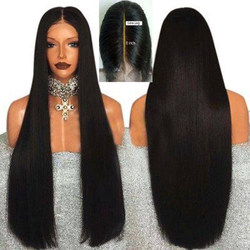 European and American Africa, bangs, gaps, long hair, straight hair temperament, face simulation, fashion network red full set