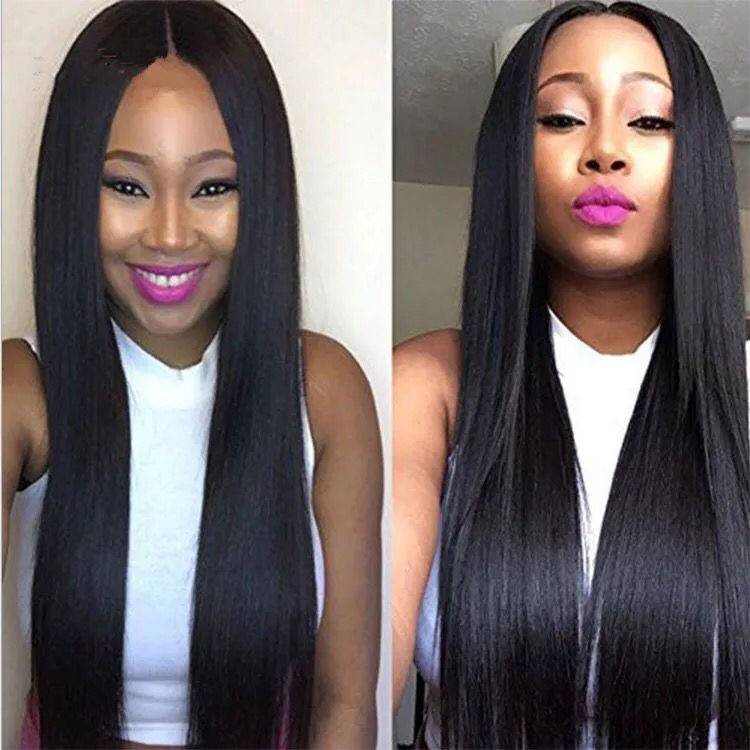 European and American Africa, bangs, gaps, long hair, straight hair temperament, face simulation, fashion network red full set