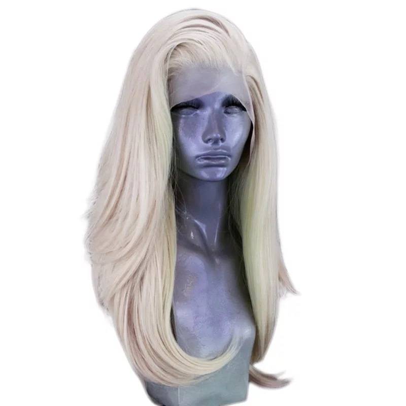 Europe Cosplay Front Lace Hair Wig Long Straight Hair lace