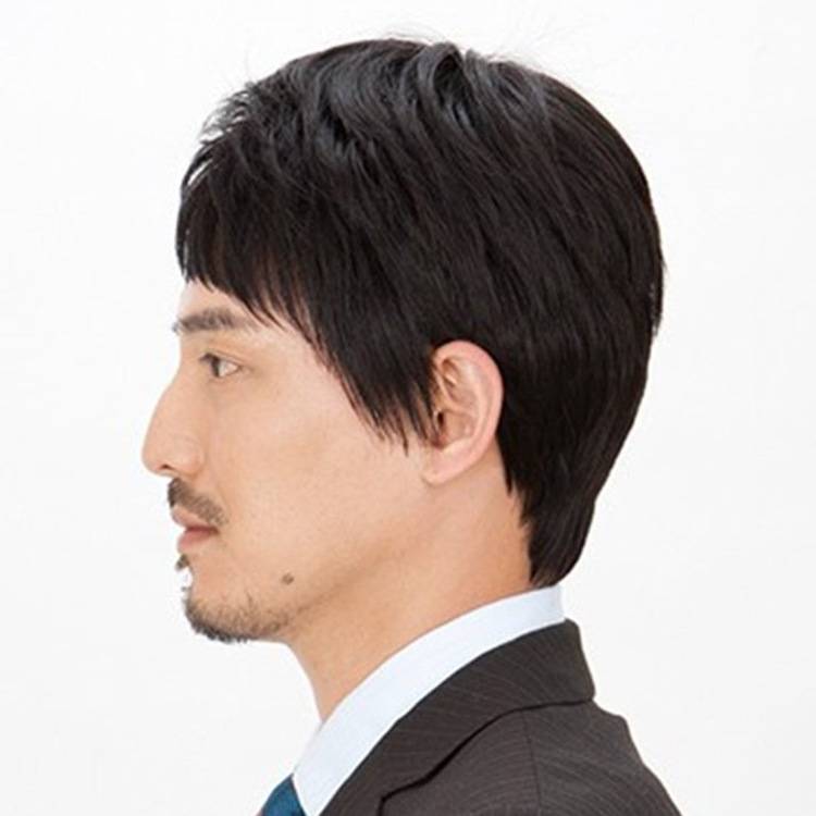 Men's wig European and American fashion handsome short straight hair fluffy texture men short hair chemical fiber wigs overseas hair