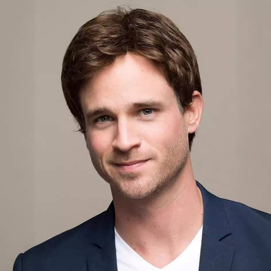 European and American sales ELR men's wig men's short hair wig fake bangs are hot and brown hair