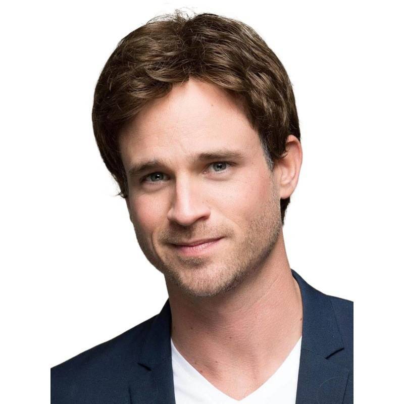 European and American sales ELR men's wig men's short hair wig fake bangs are hot and brown hair