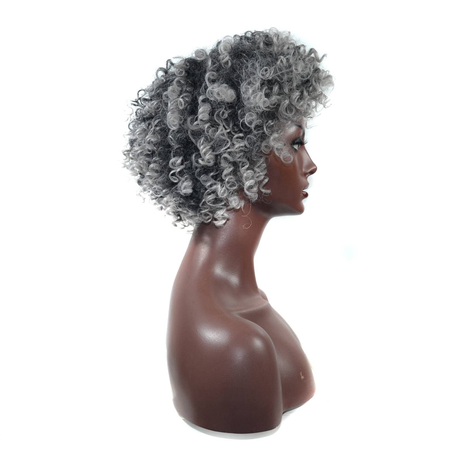 Wig head cover Ladies Gradient screw curls short short fluffy small curly hair fibrous cotton