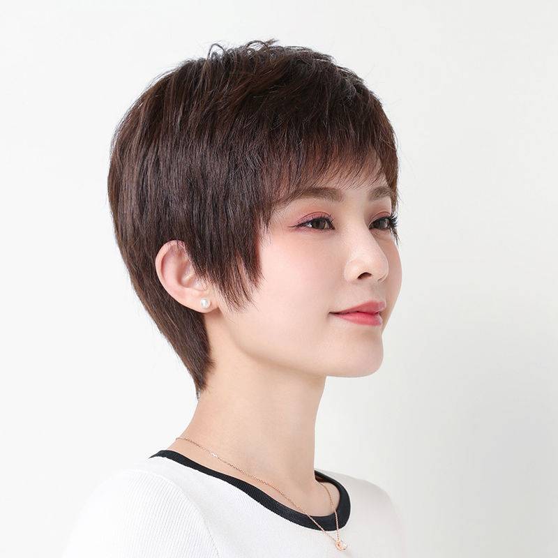Fat -haired female short hair full -person full -handed ladies, middle -aged and elderly mothers, naturally light and breathable summer models