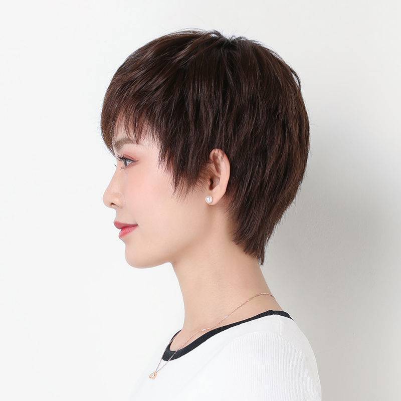 Fat -haired female short hair full -person full -handed ladies, middle -aged and elderly mothers, naturally light and breathable summer models