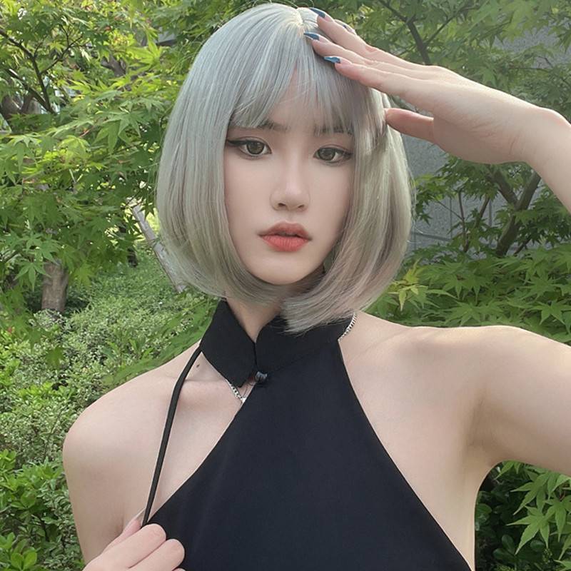 Internet celebrity new wig fashion BOBO European and American short hair Japanese short straight straight wig