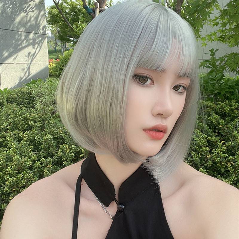 Internet celebrity new wig fashion BOBO European and American short hair Japanese short straight straight wig