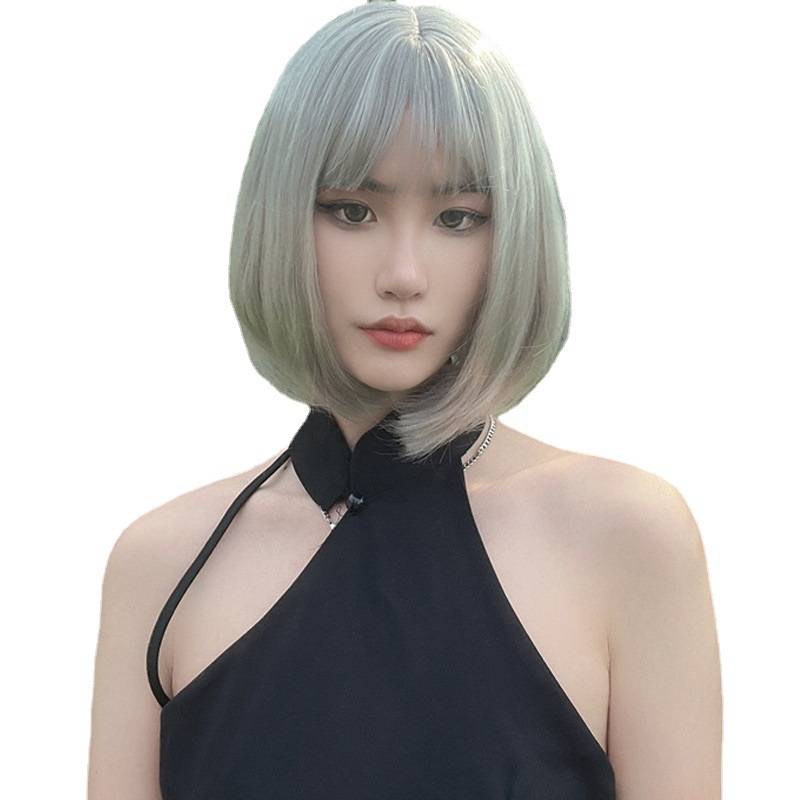 Internet celebrity new wig fashion BOBO European and American short hair Japanese short straight straight wig