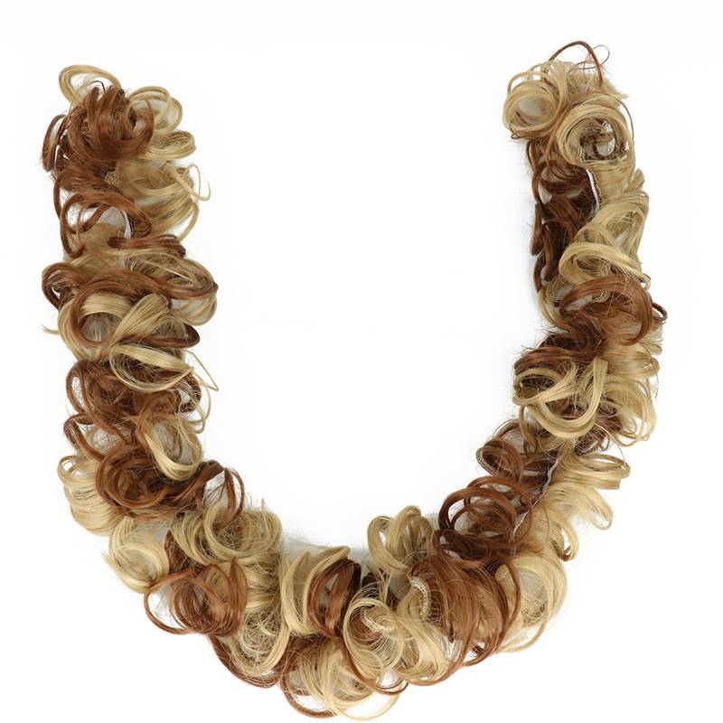 Chemical fiber wrapping flower buds Bags, ponytail European and American caterpillar hair circles wig hairball hair bag