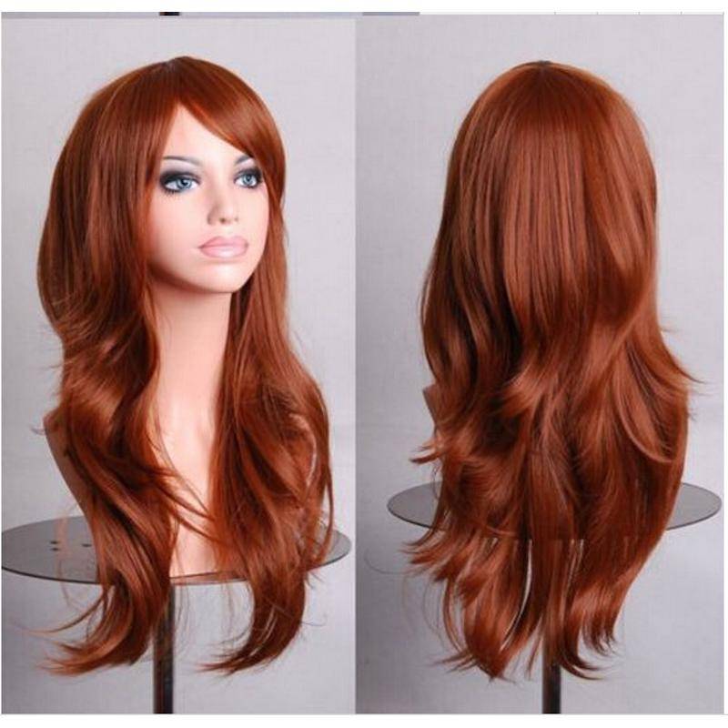 COS long roll anime cosplay color European and American wig gold explosion manufacturers direct selling spot 70cm