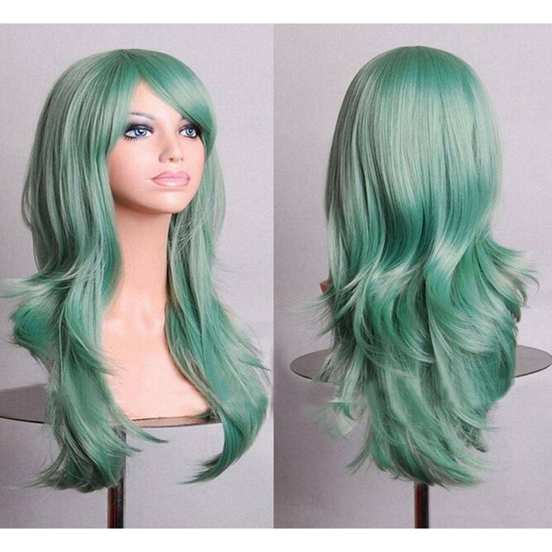 COS long roll anime cosplay color European and American wig gold explosion manufacturers direct selling spot 70cm