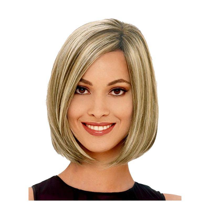 European and American hot sale of Ruili Golden Bobo head female short hair wig Women's short straight hair wig