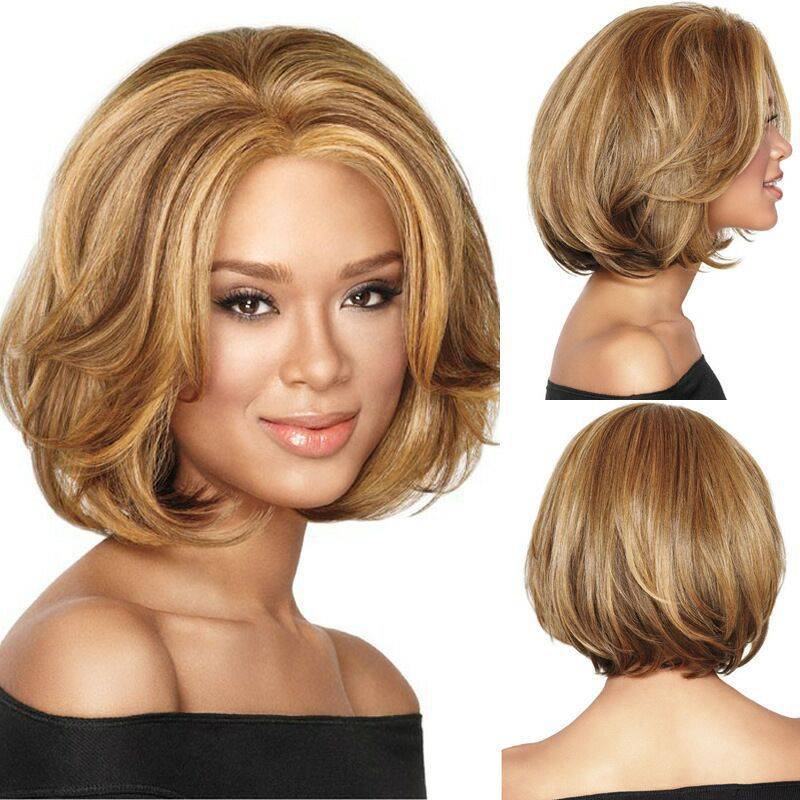 Speed Store Women's European and American Fashion Short -Straight Straight Straight Fluffy Short Hair Dye Dye Dye Pseudo Handle
