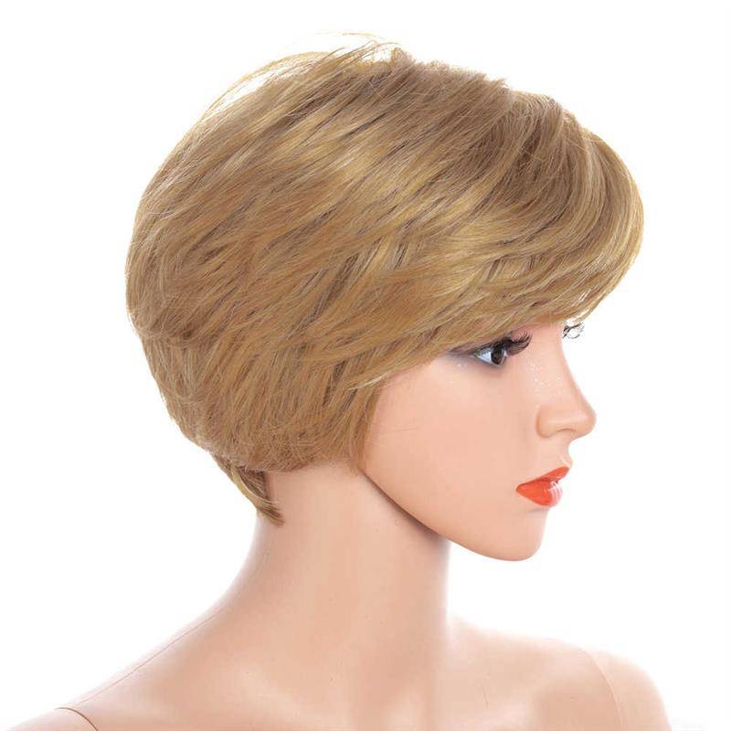 European and American ladies wigs, short curly curls, chemical fiber, fluffy fashion micro -curly short hair sleeve