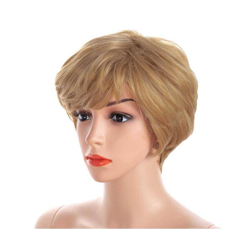 European and American ladies wigs, short curly curls, chemical fiber, fluffy fashion micro -curly short hair sleeve