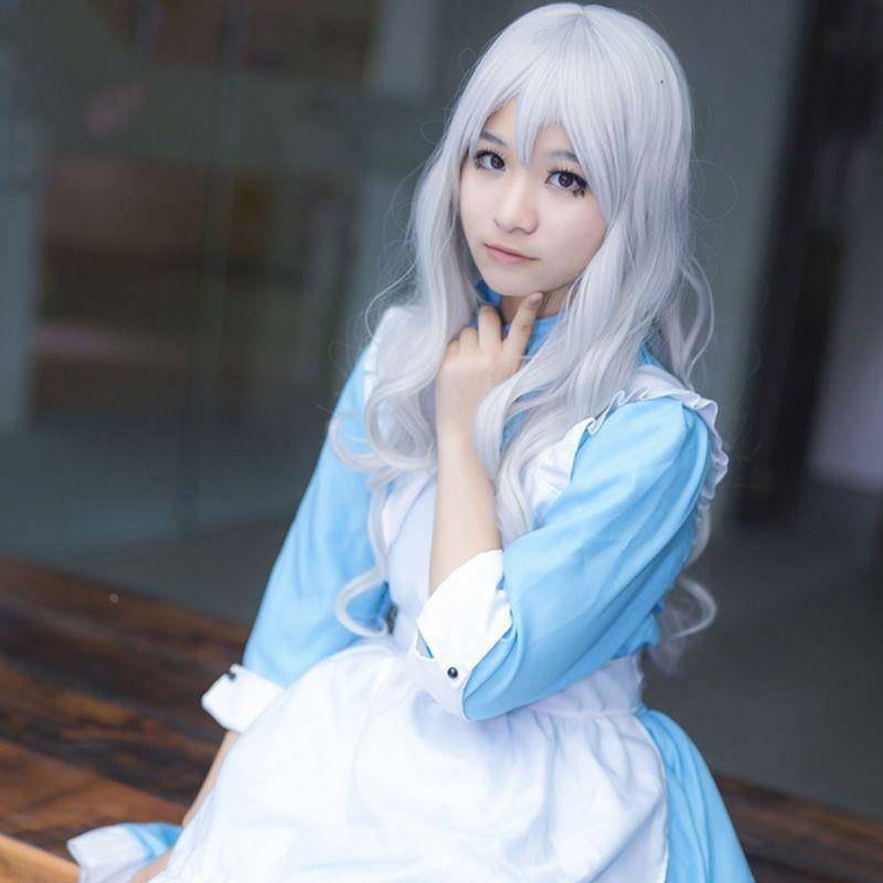 Drifting home cosplay color super long holiday mobilization wig buckle network high -temperature silk universal 80cm long curly hair