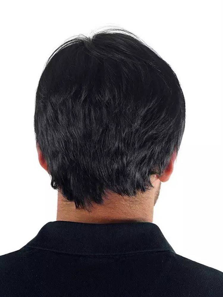 Manufacturer's new men's wigs are hot -selling African chemical fiber full sets of Panto and handsome short -line strength manufacturers