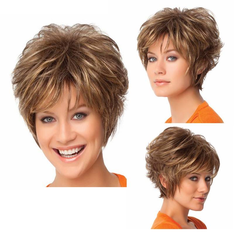 Cross -border new product wigs female European and American fashion short curly hair fiber -headed female Amazon goods manufacturers