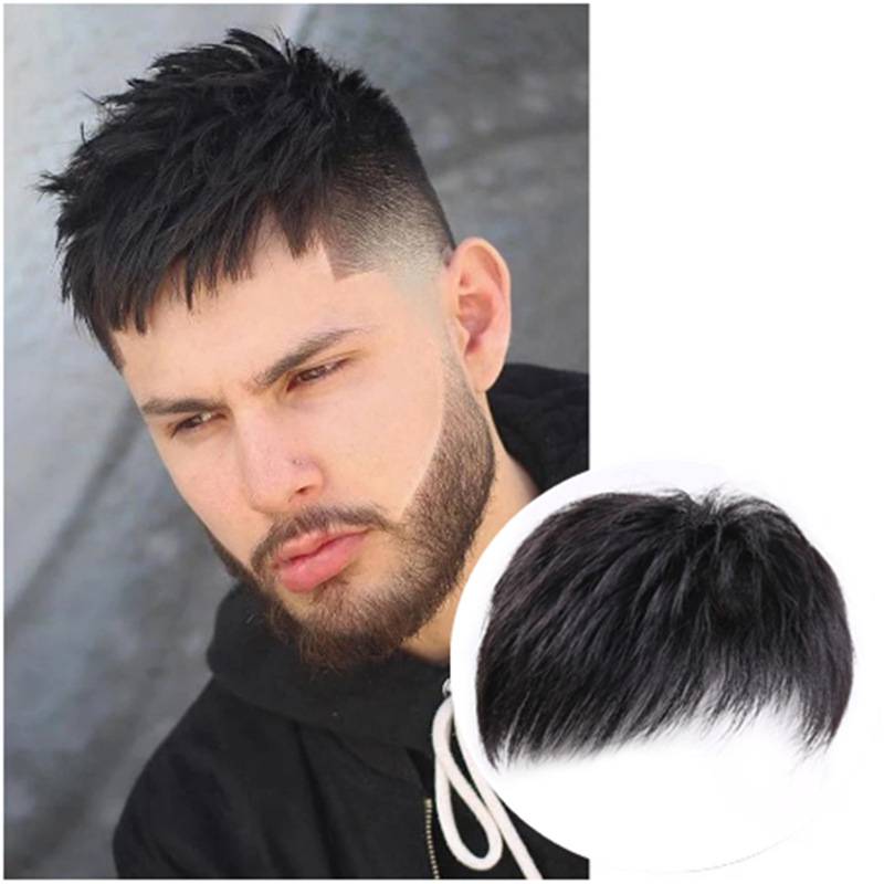Speed -ups of wigs, scholars on the top of the head, bald and white hair, white hair, natural breathable simulation hair