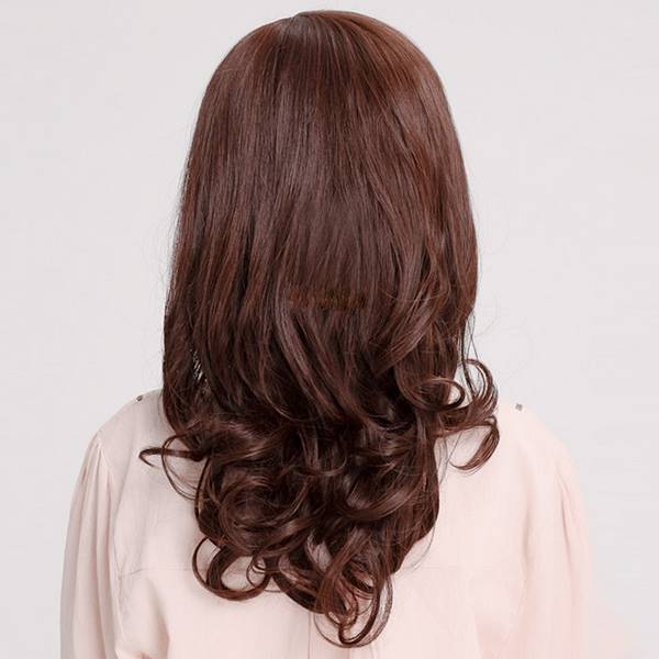 Wig female long curly hair full -headed full -hood middle -aged lady medium long fashion wig
