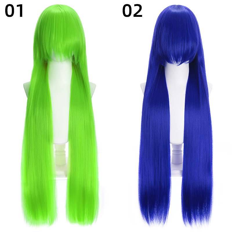 COS wig universal 100cm color long straight hair COS anime hot sales high temperature silk anime wig