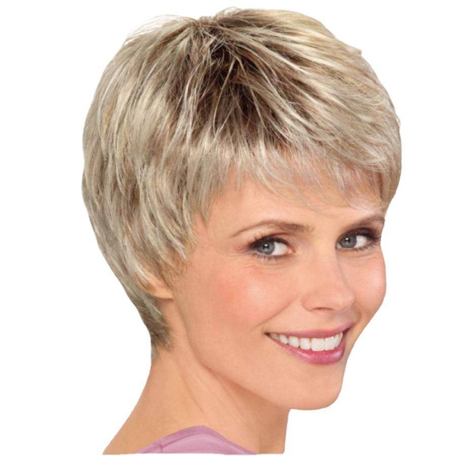 Wigs of short hair in Europe and America HAIR short short/wig gold wigs female head sleeve Women men's fashion