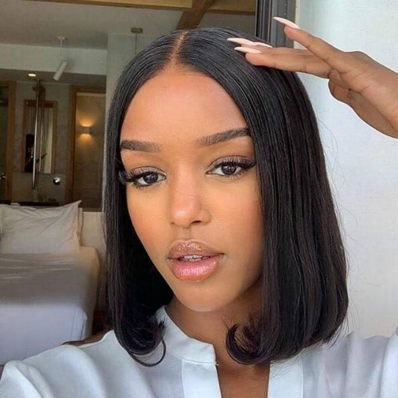 African wigs, short straight hair, bob headker ladies European and American fashion fiber wig women