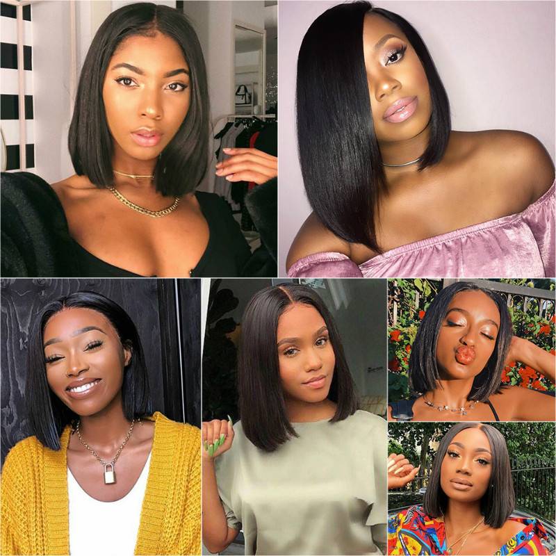 African wigs, short straight hair, bob headker ladies European and American fashion fiber wig women