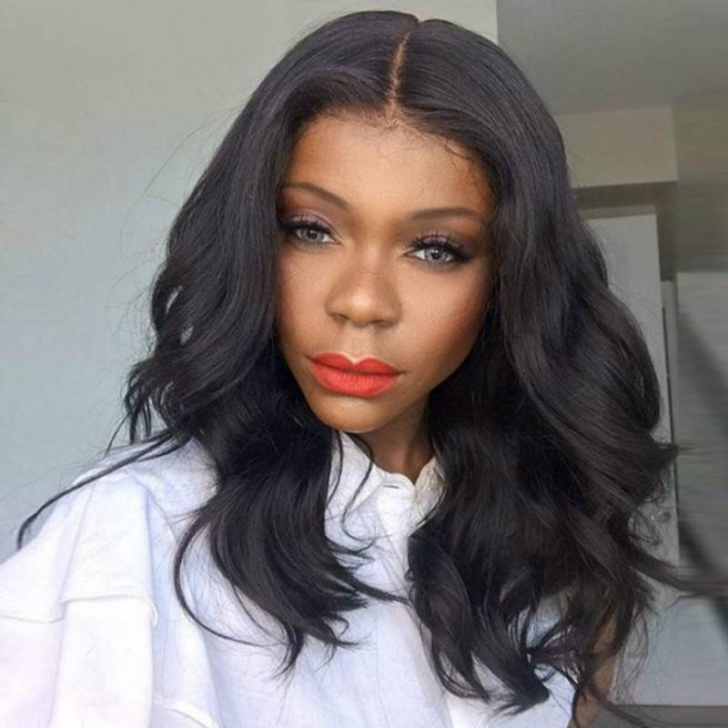 Cross -border wig female long hair European and American new black big wave wig full -headed full head cover supports overseas hair generation hair