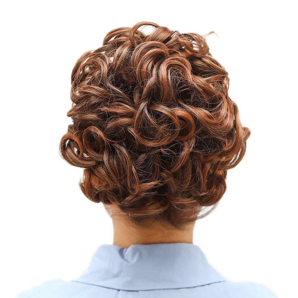 European and American fake hair jewelry hair packets, bud retro hair circles, chemical fiber high temperature silk realistic fake hair accessories