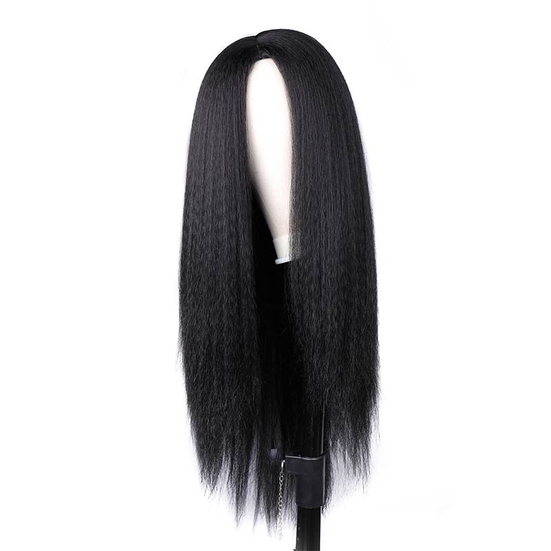 African wig female hair divided into Yaki Wigs long straight hair fluffy long hair ladies hood source factory