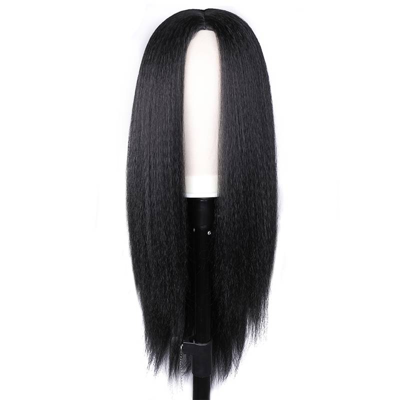 African wig female hair divided into Yaki Wigs long straight hair fluffy long hair ladies hood source factory