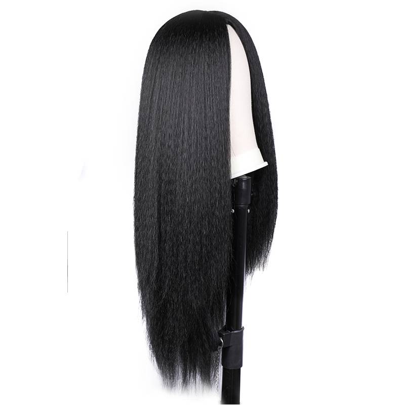 African wig female hair divided into Yaki Wigs long straight hair fluffy long hair ladies hood source factory