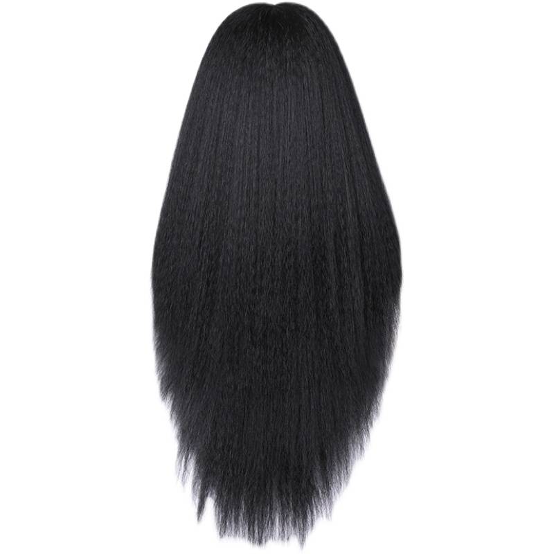 African wig female hair divided into Yaki Wigs long straight hair fluffy long hair ladies hood source factory