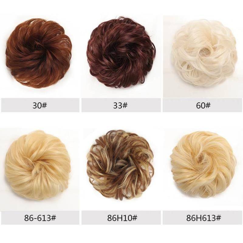 Wig hair ring rubber band curl ring ball head, simulation of human hair, hairpin, high -temperature silk bud headwear