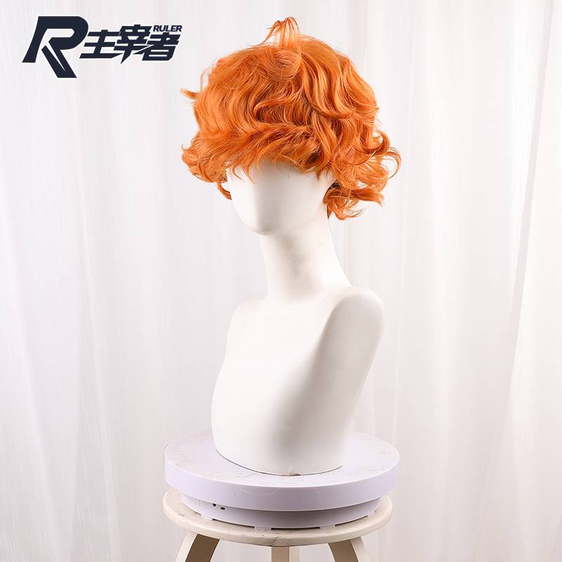 The Lord's Straight Strait Angel BRIEF Bolf orange -yellow shape short curly curly cosplay wig